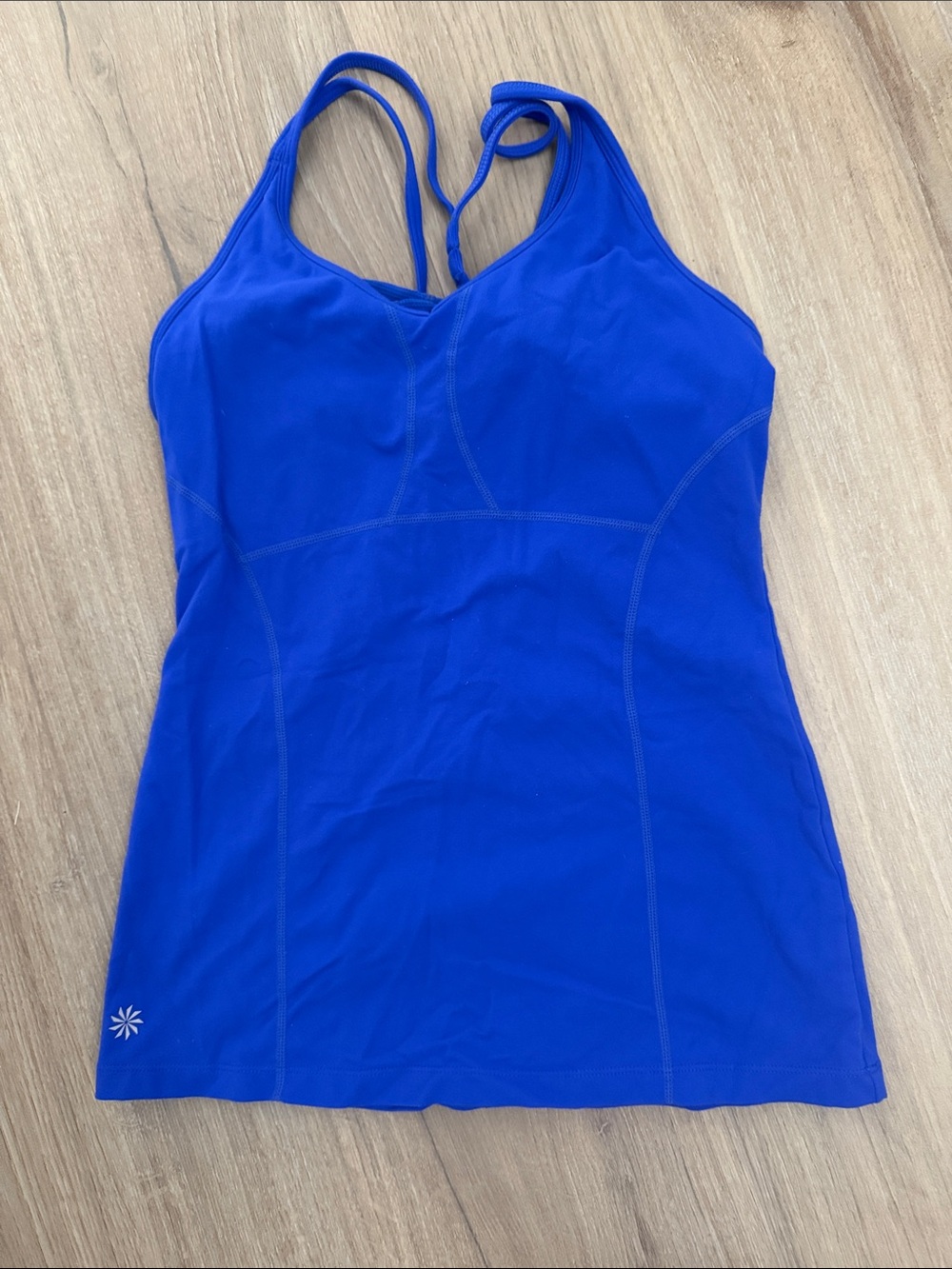 Athleta Electric Blue Strappy Athletic Tank Top